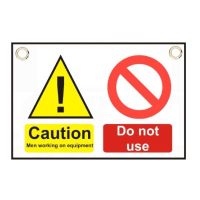 Caution Men Working Do not use Sign 150 x 225mm Caution Men Working Do not use Sign 150 x 225mm